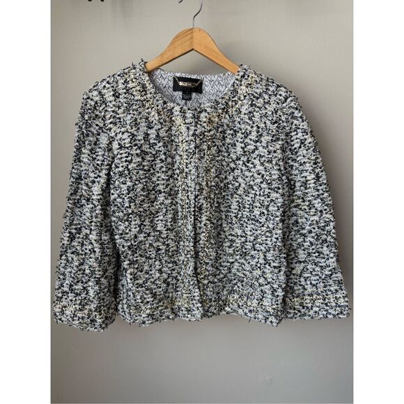 St. John Couture Amour Embellished Tweed Jacket Size 16 - Picture 6 of 12